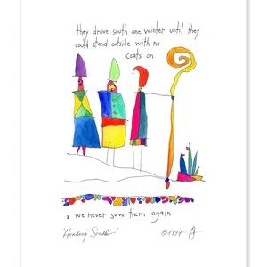 Storybook People Print- Brand New. Still in wrap. Frame included.